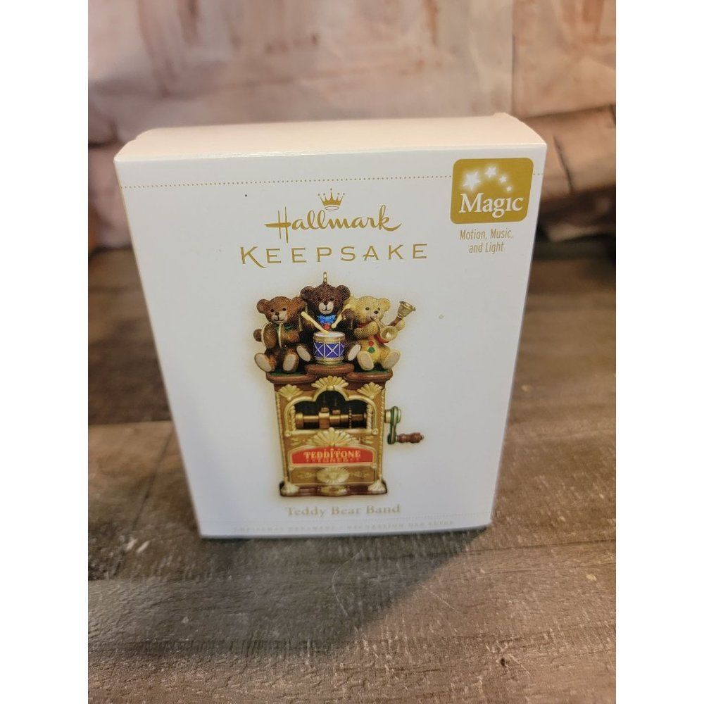 Hallmark 2006 teddy bear band ornament Xmas‎ decor